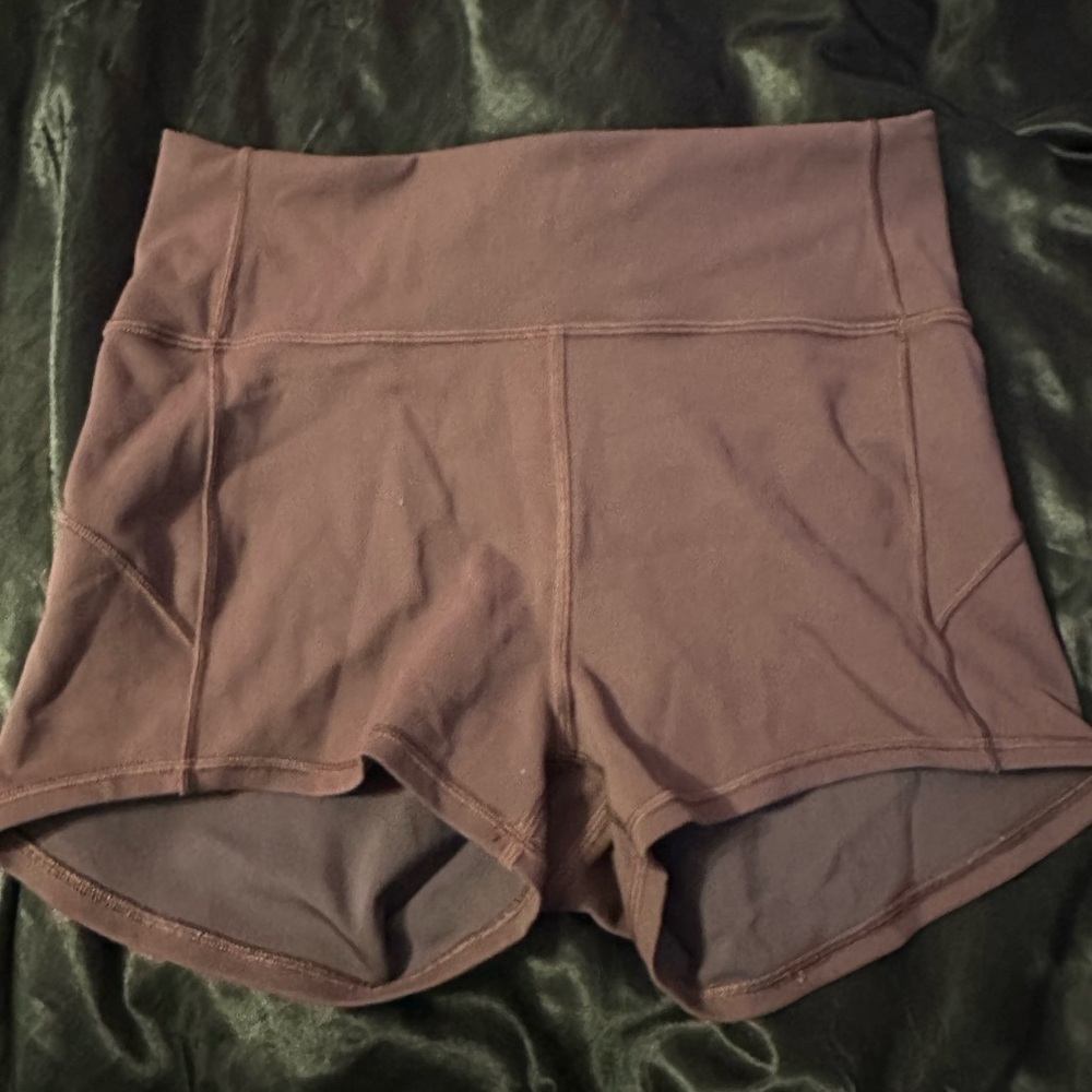 Women's High-Waisted Lululemon Purple Spandex Shorts